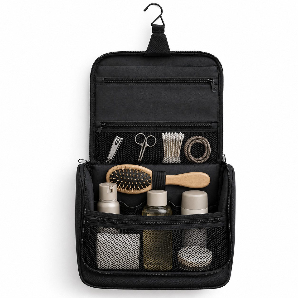 BEAZZ Kulturbeutel Kulturtasche Herren groß - Kulturbeutel zum Aufhängen - Waschtasche, Durchdachtes Raumwunder, Sehr leicht