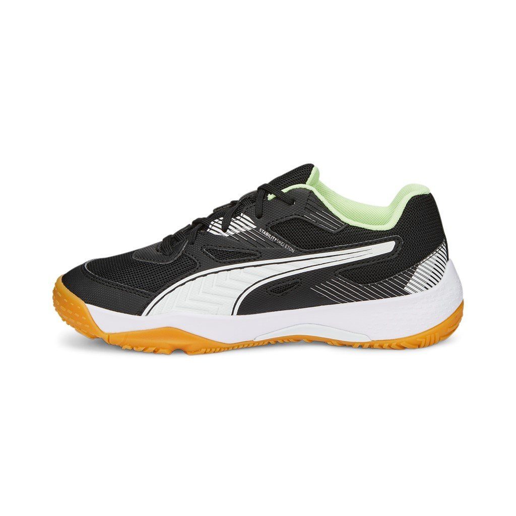 PUMA Hallen-Indoorschuhe Solarflash II schwarz Kinder Badmintonschuh
