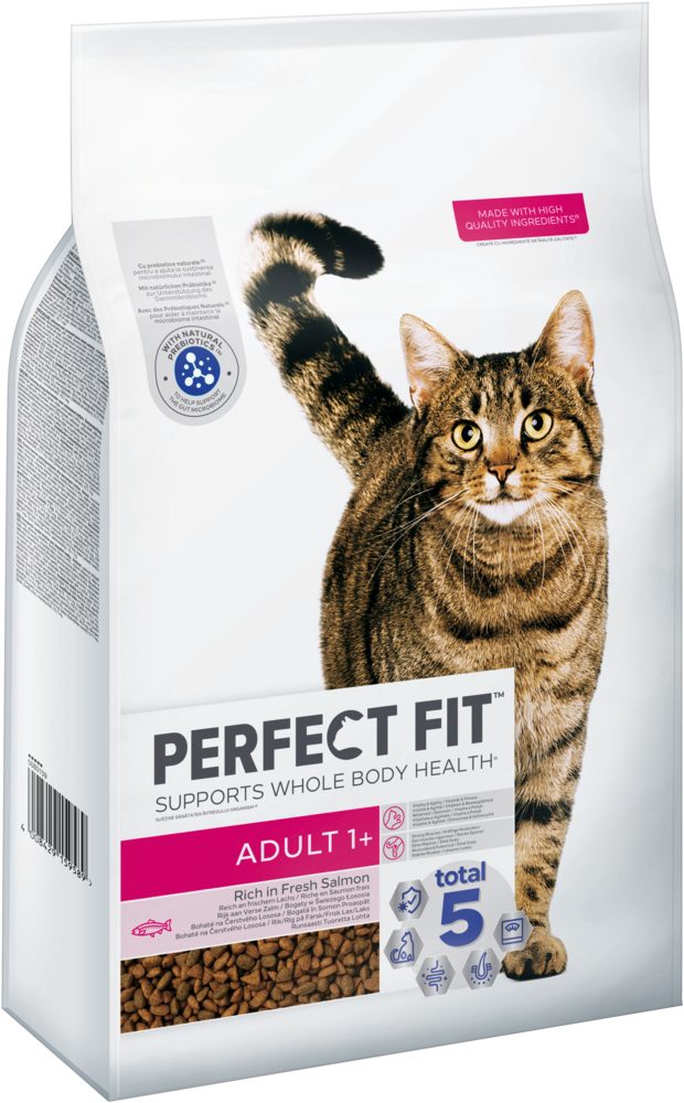 Perfect Fit PERFECT FIT™ Katze Beutel Adult 1+ mit Lachs 7kg, Trockenfutter für: Katze