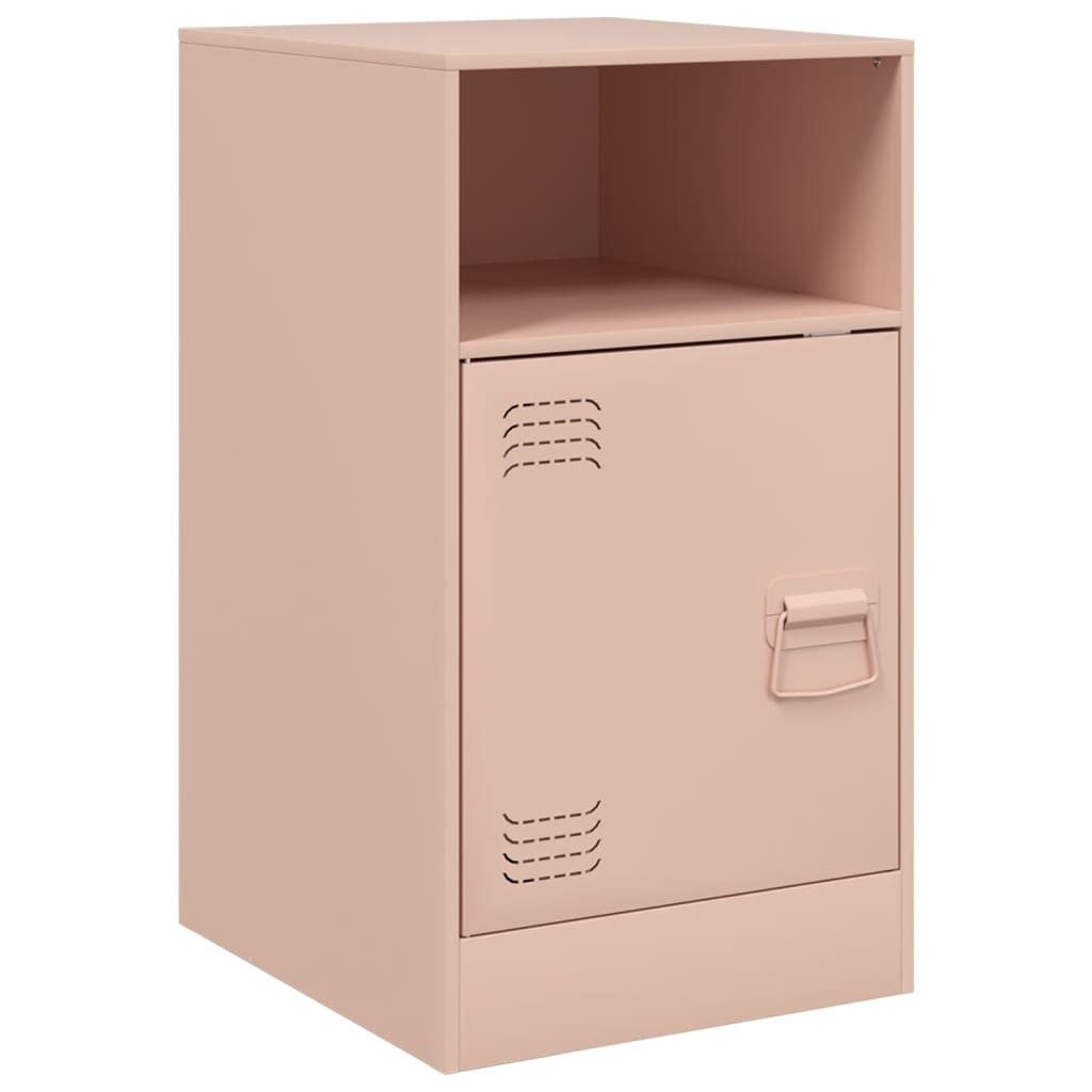 vidaXL Nachttisch Nachttisch Rosa 34,5x39x62 cm Stahl (1-St)