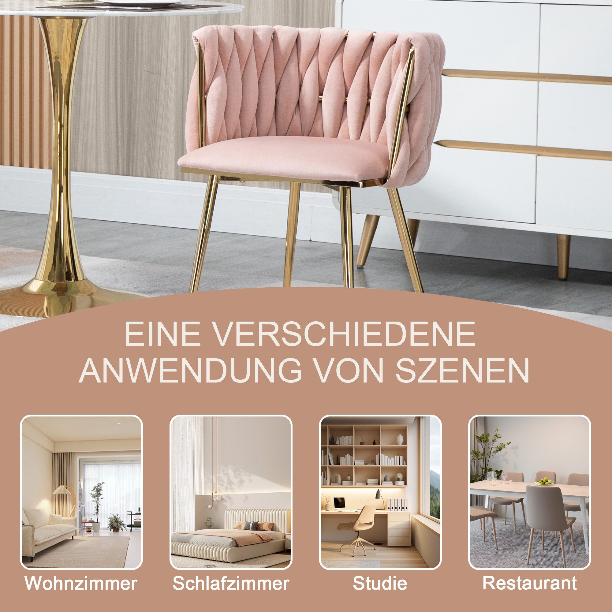 OKWISH 4-Fußstuhl Leisure Esszimmerstühle Akzentstuhl Lounge günstig online kaufen