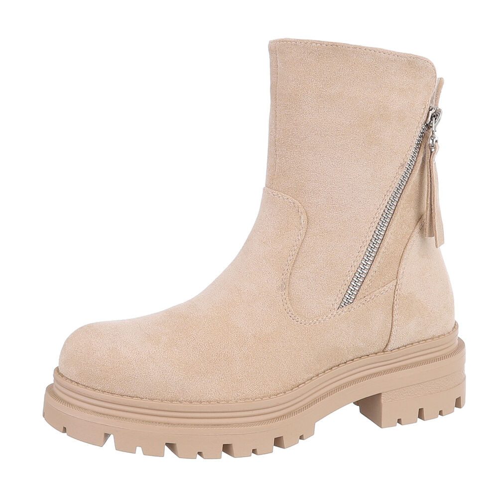 Damen Freizeit Plateaustiefelette