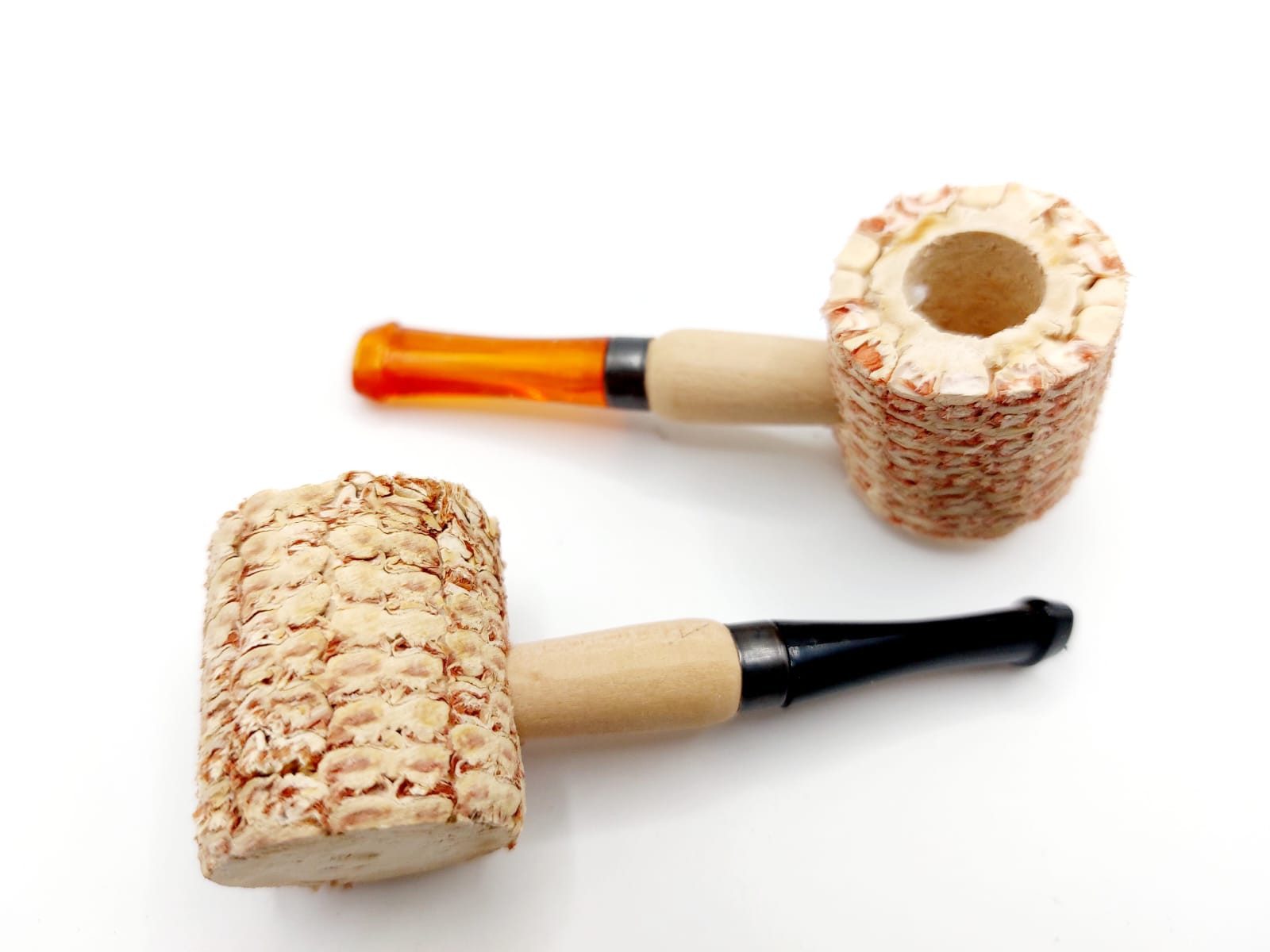 Handpfeife 2x Pfeife mini Corn Cob Miniatur Maiskolbenpfeife