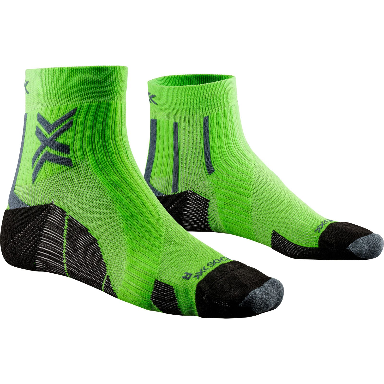 X-Socks Laufsocken Run Perform Ankle Fluo Green Optimale Druckverteilung und Top Komfort