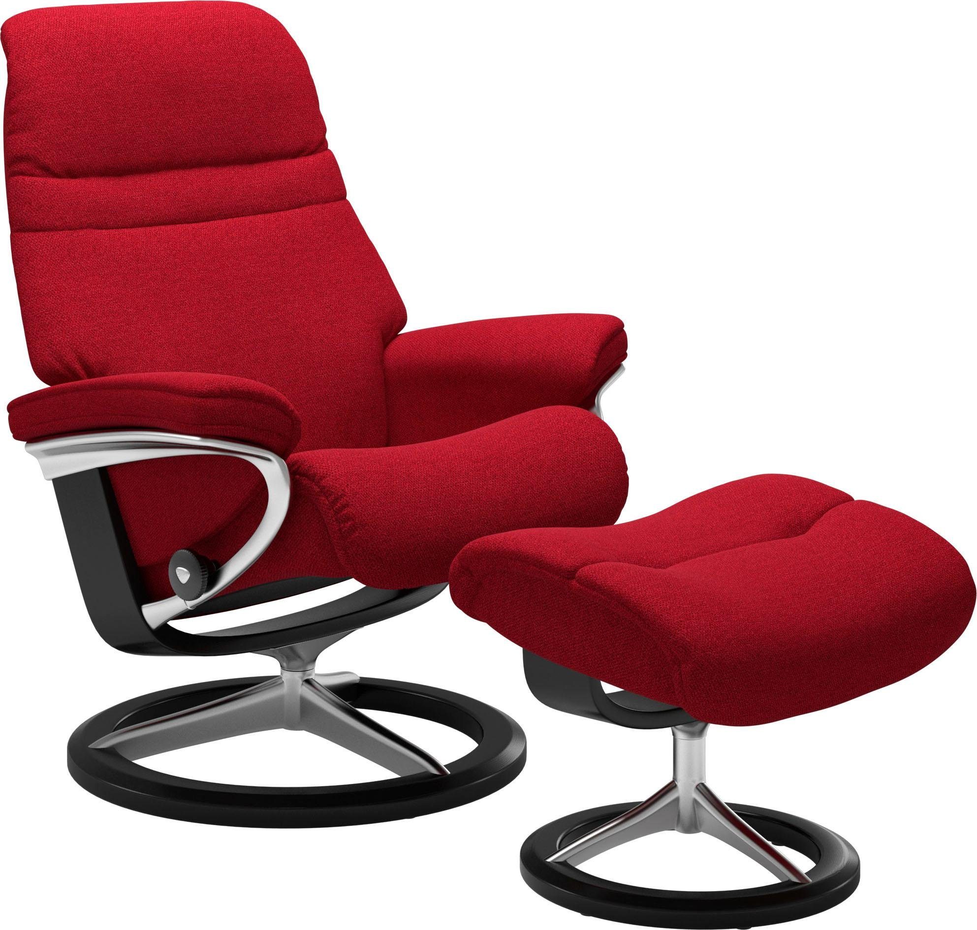 Stressless® Relaxsessel Sunrise (Set, Relaxsessel mit Hocker), mit Signature Base, Größe M, Gestell Schwarz