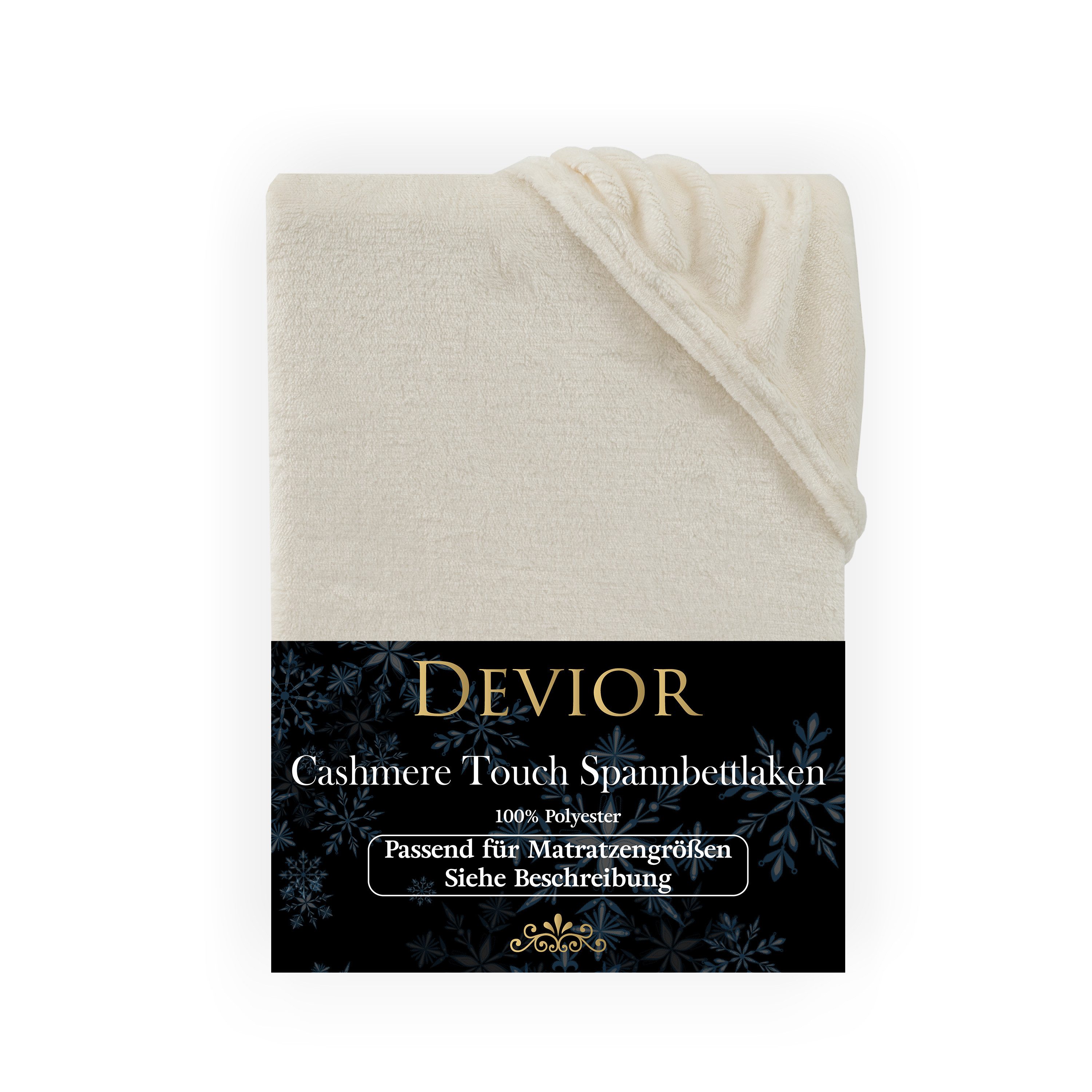 Devior Spannbettlaken aus 100% Nicki-Plüsch mit Cashmere-Touch, 190 g/m² mi günstig online kaufen