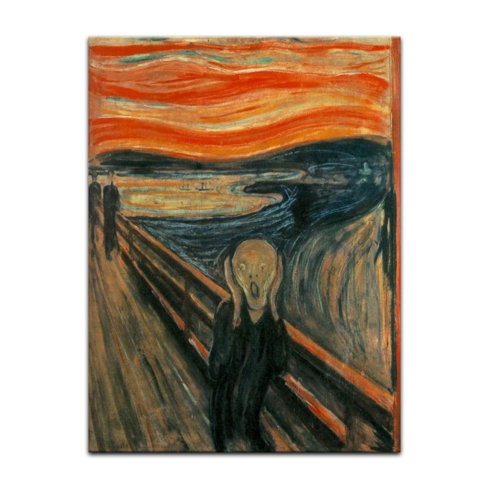Bilderdepot24 Leinwandbild Alte Meister - Edvard Munch - Der Schrei, Menschen