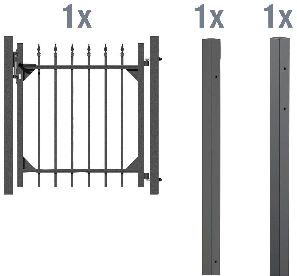 Alberts Zauneinzeltür Chaussee, Breite: 96,5 cm, Höhe: 100 und 120 cm, versch. Farben