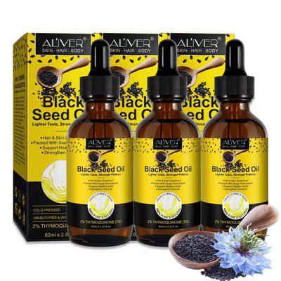 ALIVER Haaröl Schwarzkümmelöl Hautöl Haaröl Bio Vegan Aliver, 3-tlg., Vegan