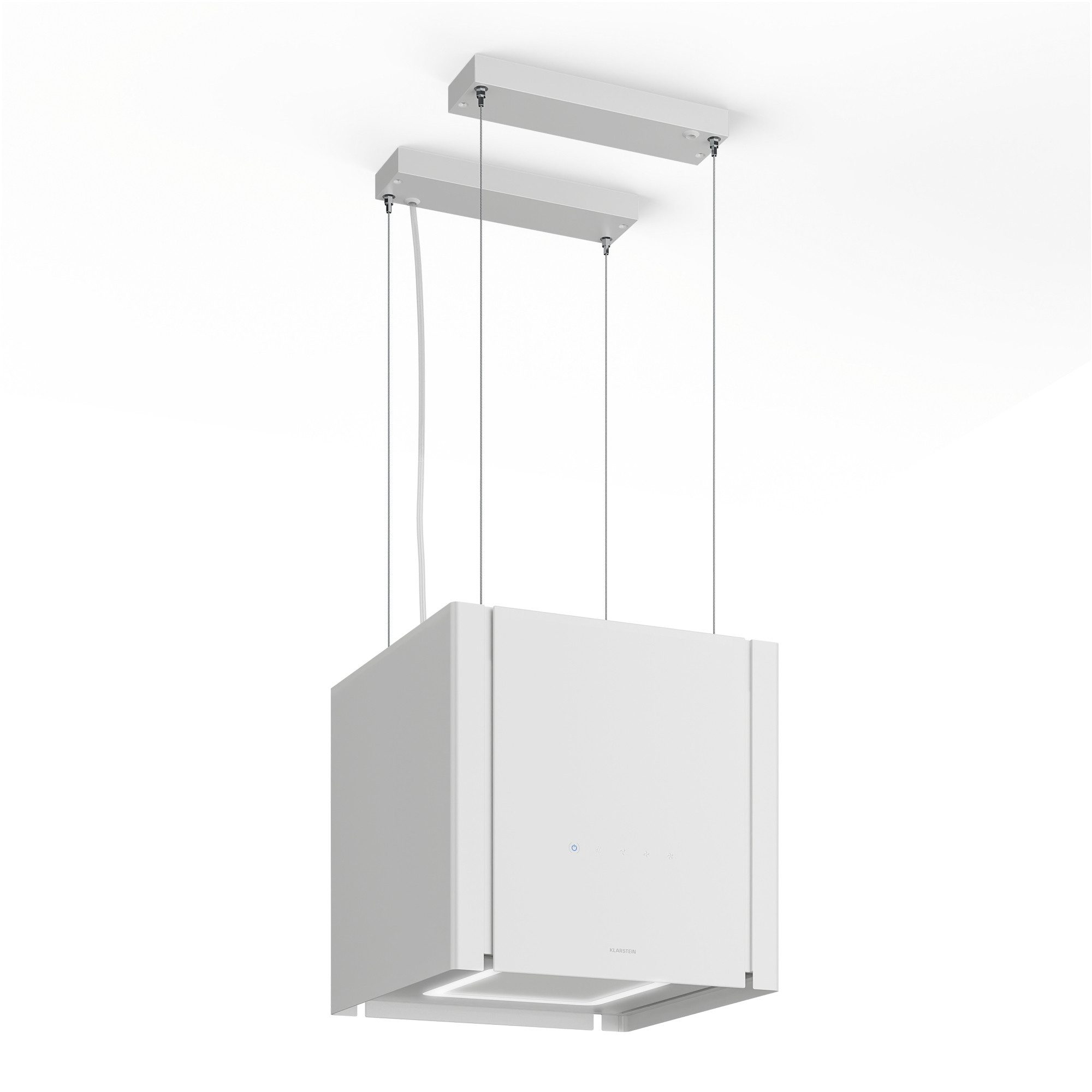 Klarstein Deckenhaube Velaire Velaire, Dunstabzugshaube Umluft Abluft Touch LED Weiss