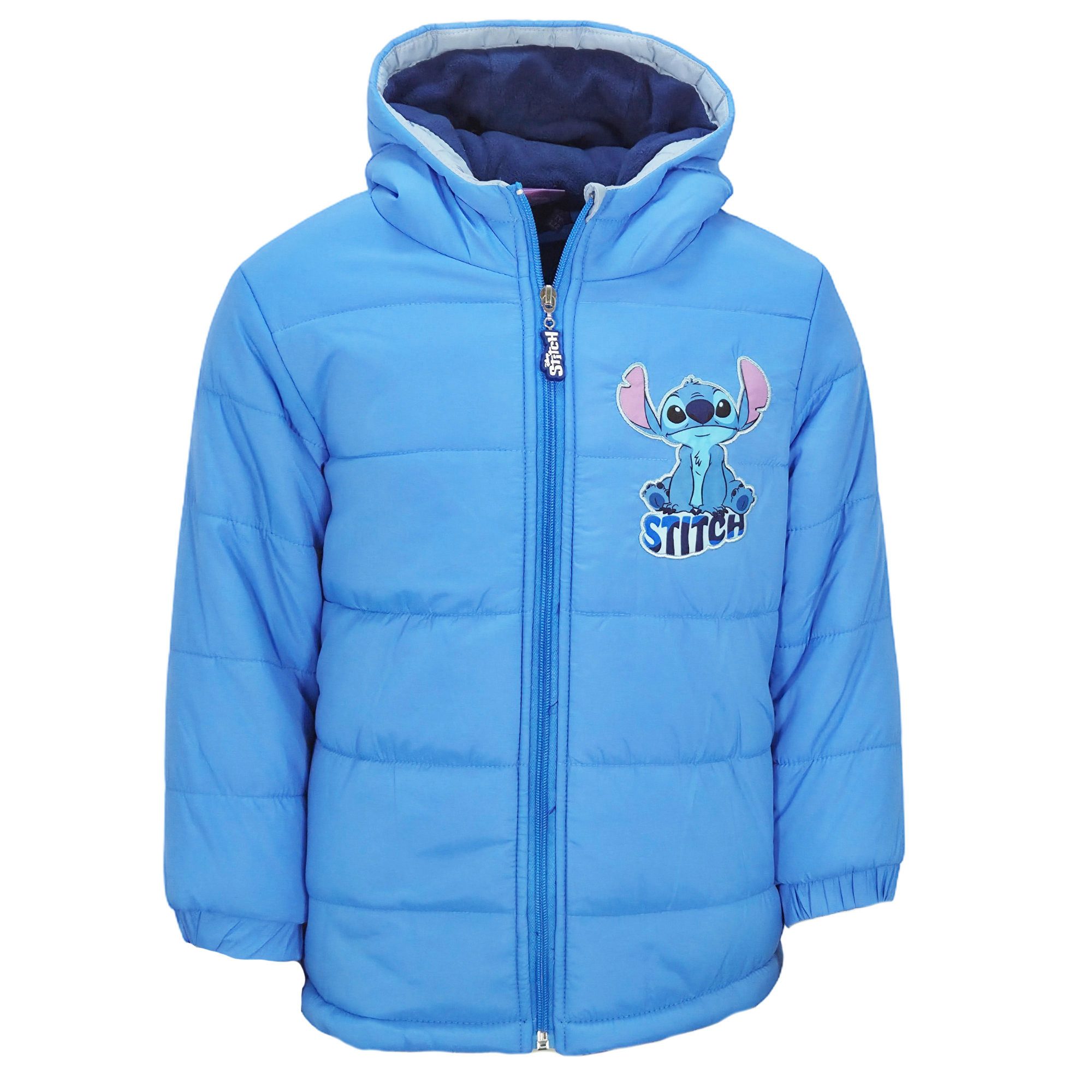 Disney Winterjacke Disney Stitch Kinder Winterjacke Jungen Jacke mit Kapuze Gr. 98 bis 128