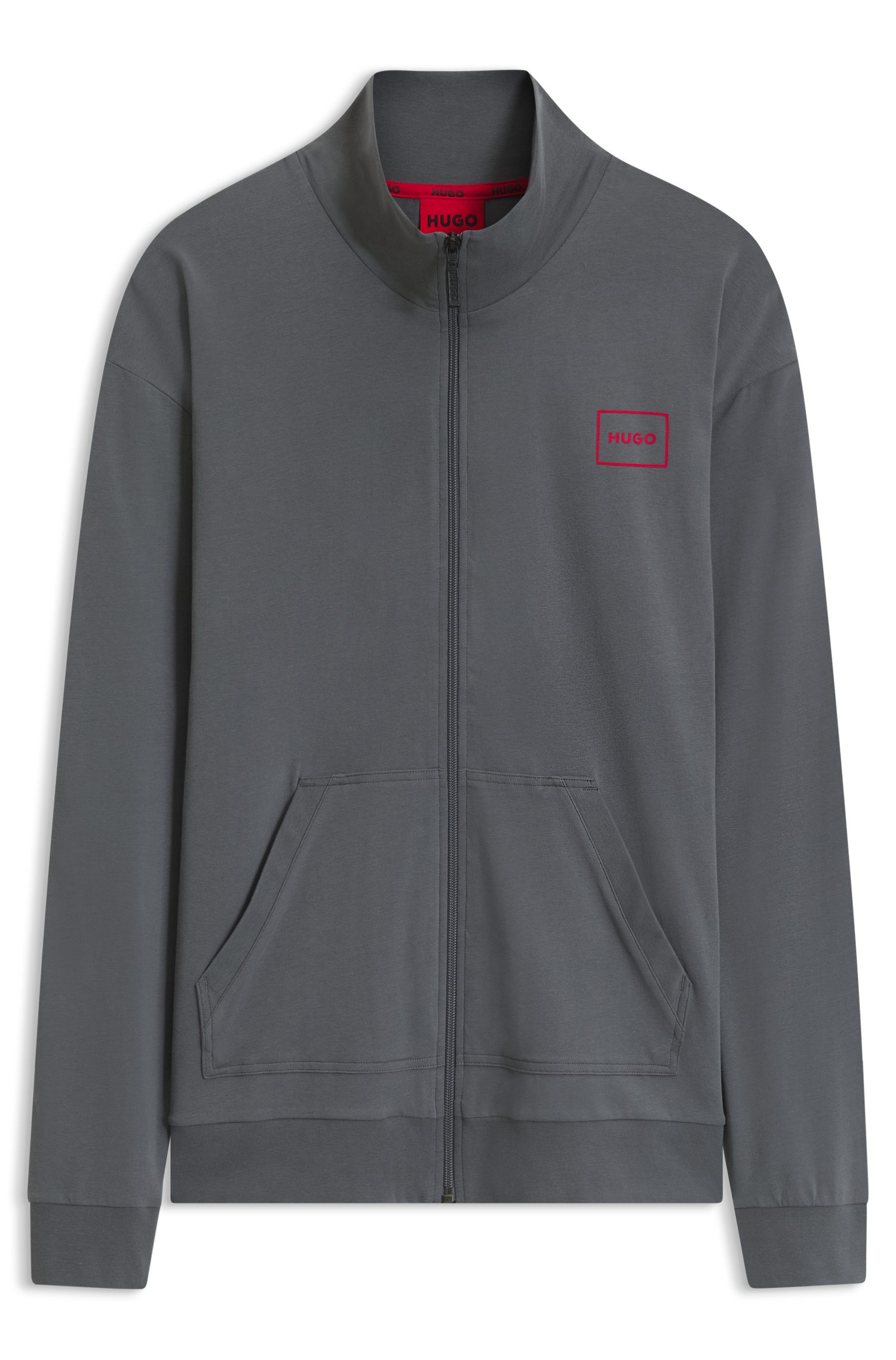 HUGO Sweatjacke Laze Zip Jacket mit seitlichen Taschen