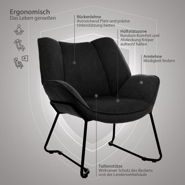 HomeGuru Loungesessel moderner Relaxsessel,Loungesessel,Lesesessel,Blütenblattform,Ergonomie (1-St., Packung)