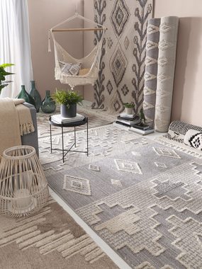 Teppich Oyo, benuta, rechteckig, Höhe: 11 mm, Kunstfaser, Berber, Ethno-Style, Wohnzimmer
