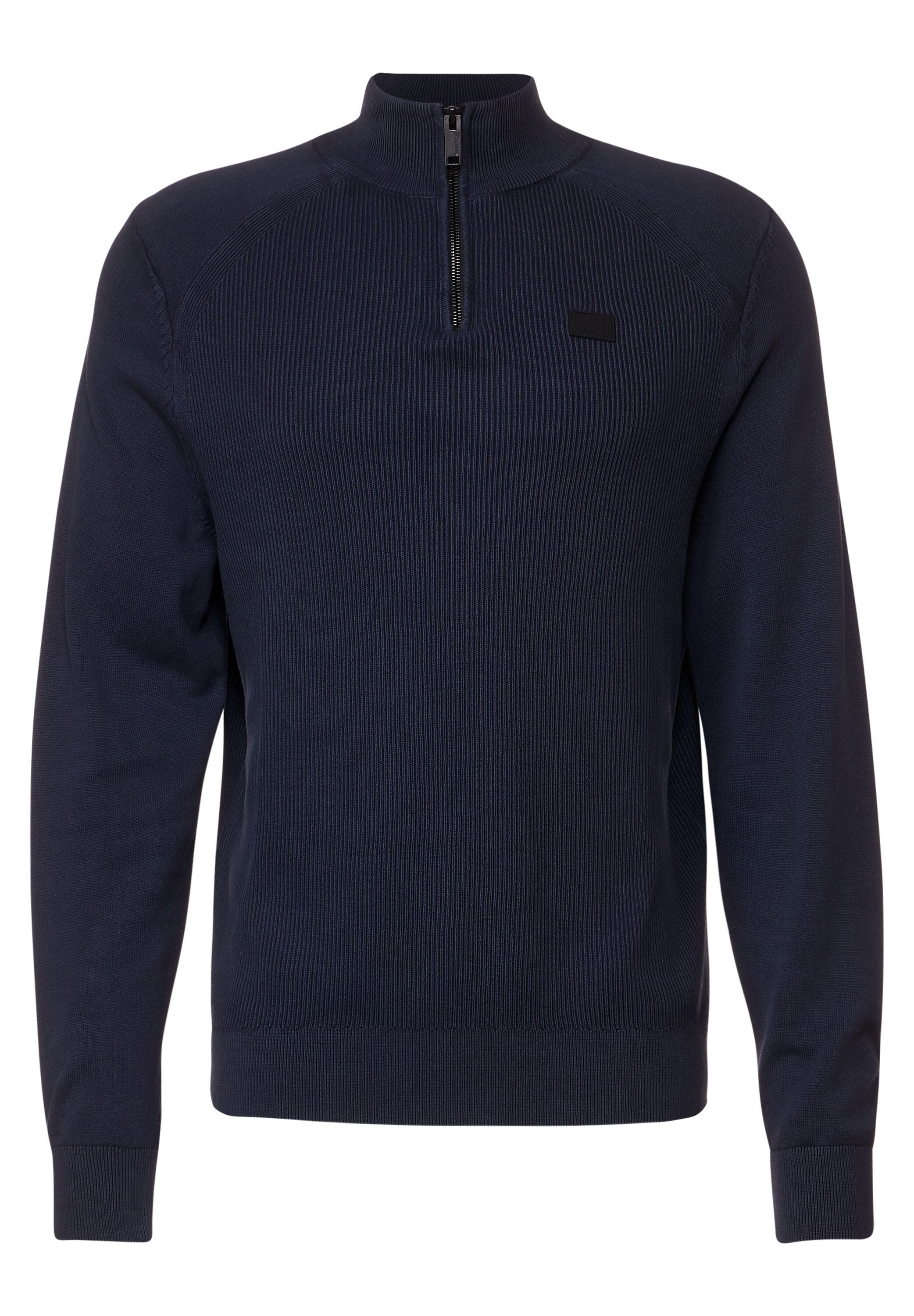 STREET ONE MEN Strickpullover aus reiner Baumwolle
