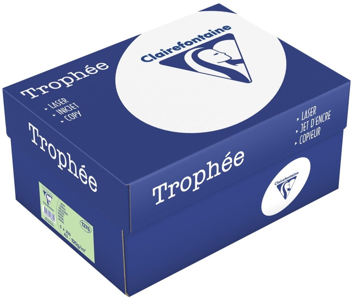 CLAIREFONTAINE Kopierpapier Kopierpapier Trophee A3 120g/qm VE=250 Blatt hellgrün