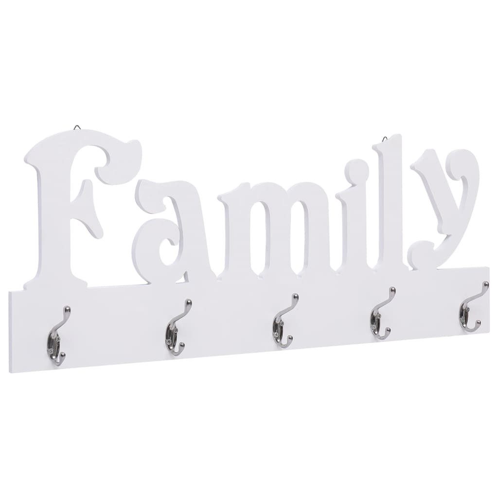 vidaXL Garderobenständer Wandgarderobe FAMILY 74 x 29,5 cm, (1 St)