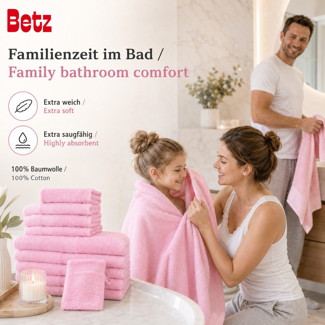 Betz Handtücher 12-TLG. Handtuch-Set Palermo, 100% Baumwolle (Set, 12-St) – Bild 5 von 5