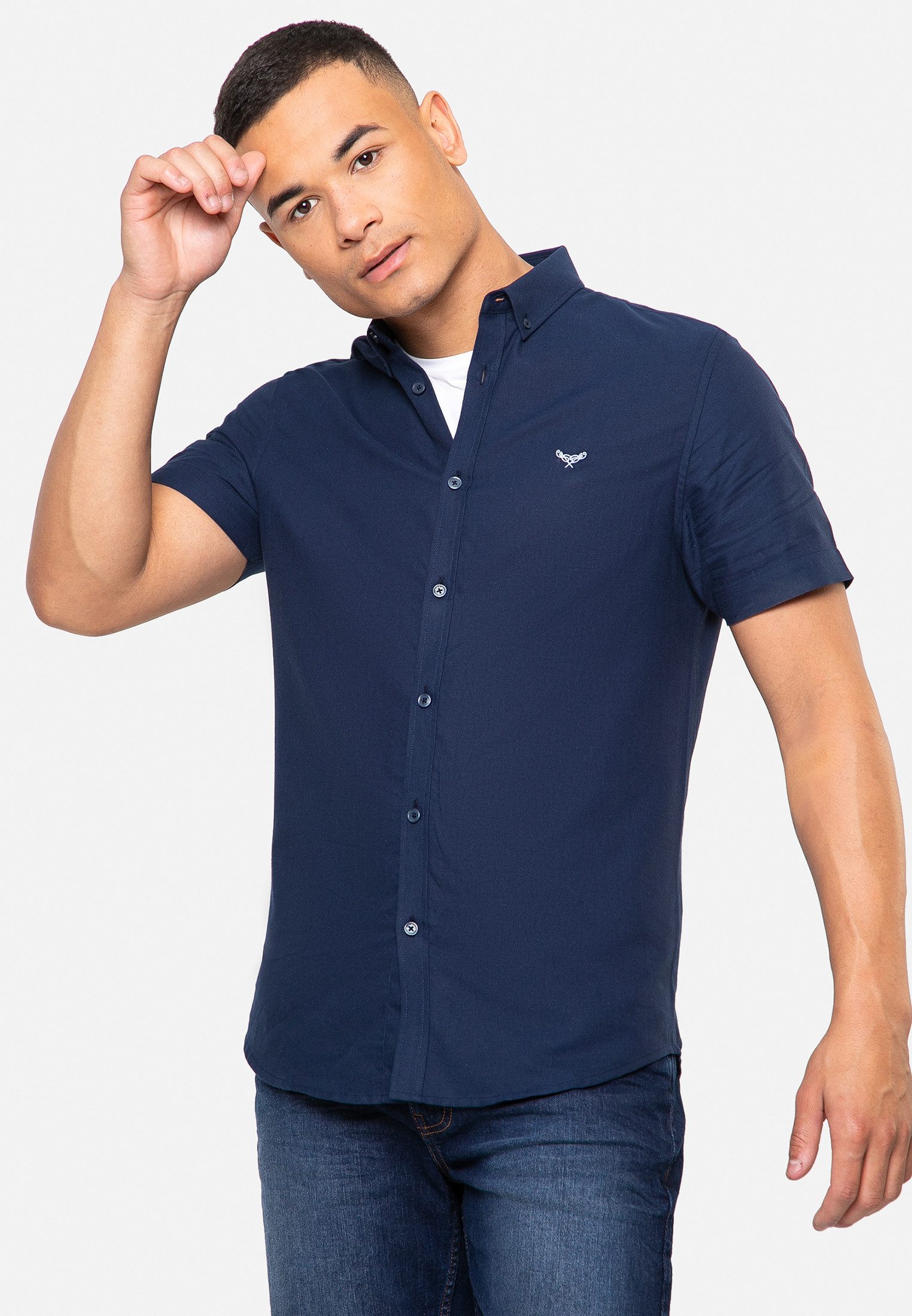 Threadbare Kurzarmhemd THBInferno im schlichten Design