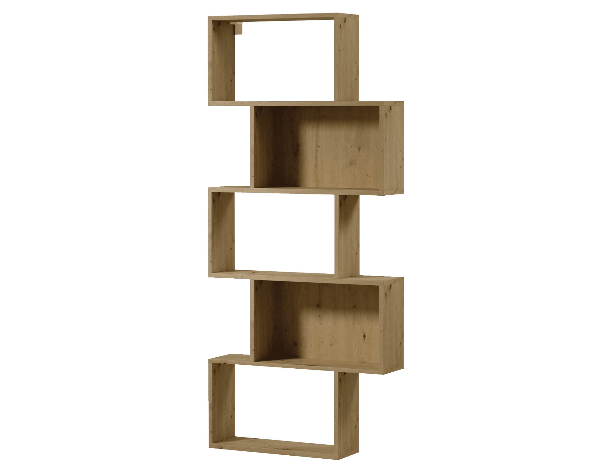 MOEBLO Bücherregal Regal SANO, modernes Standregal 180 cm, erhältlich in Weiß, Schwarz oder Eiche Artisan, Bücherregal Bücherregal für das Büro Bücherregal für Dokumente Wohnbereich Wohnzimmer