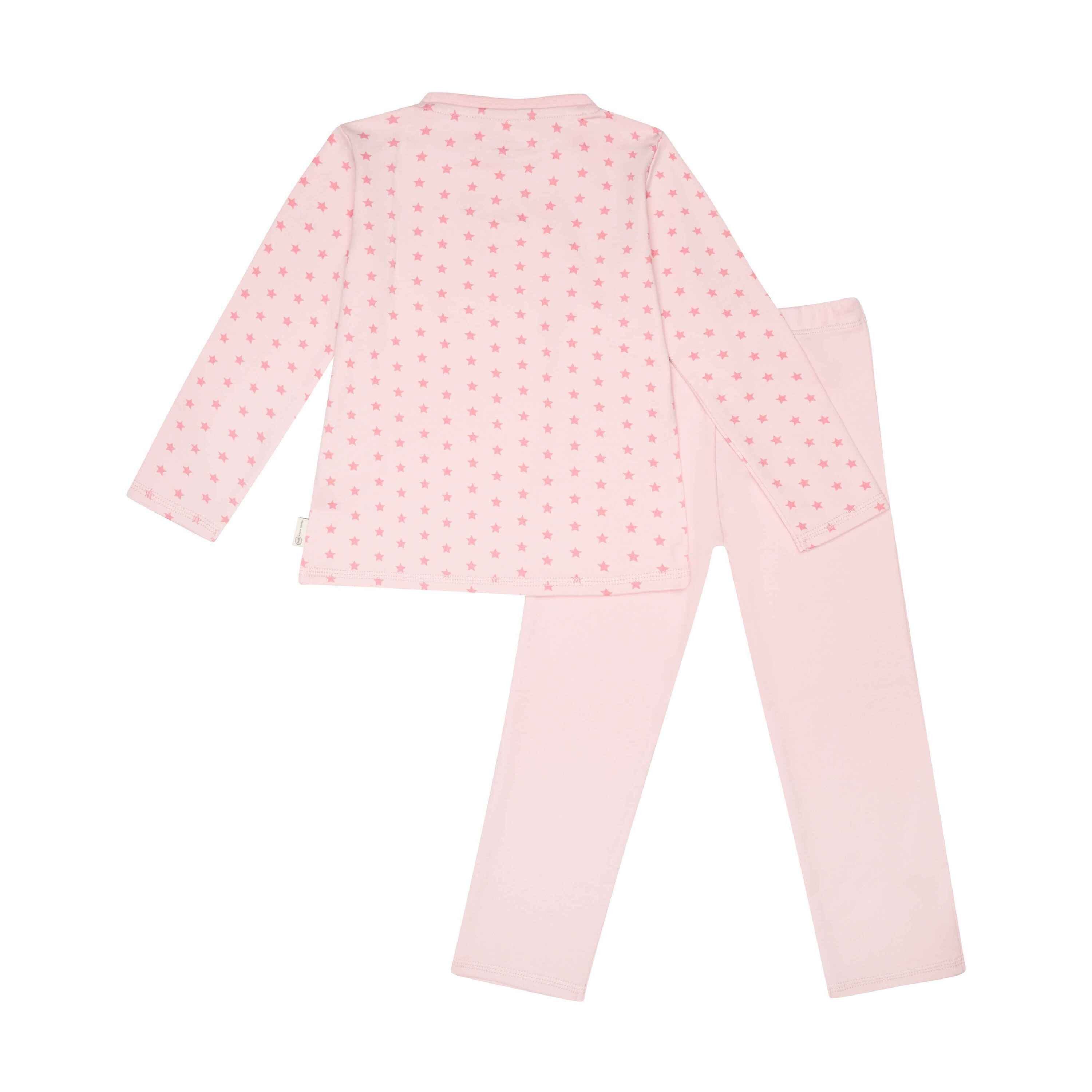 Steiff Schlafanzug Sternchen Schlafanzug mit silver GOTS Sleepwear pink 2-tlg.