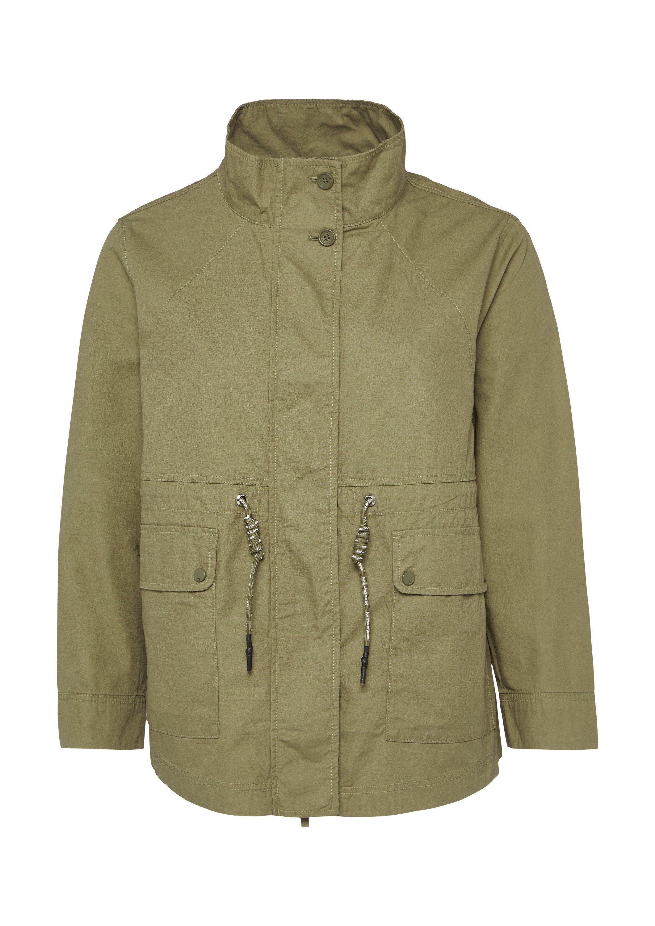 QS Funktionsjacke Outdoor-Jacke Baumwolljacke mit Tunnelzug in der Taille günstig online kaufen