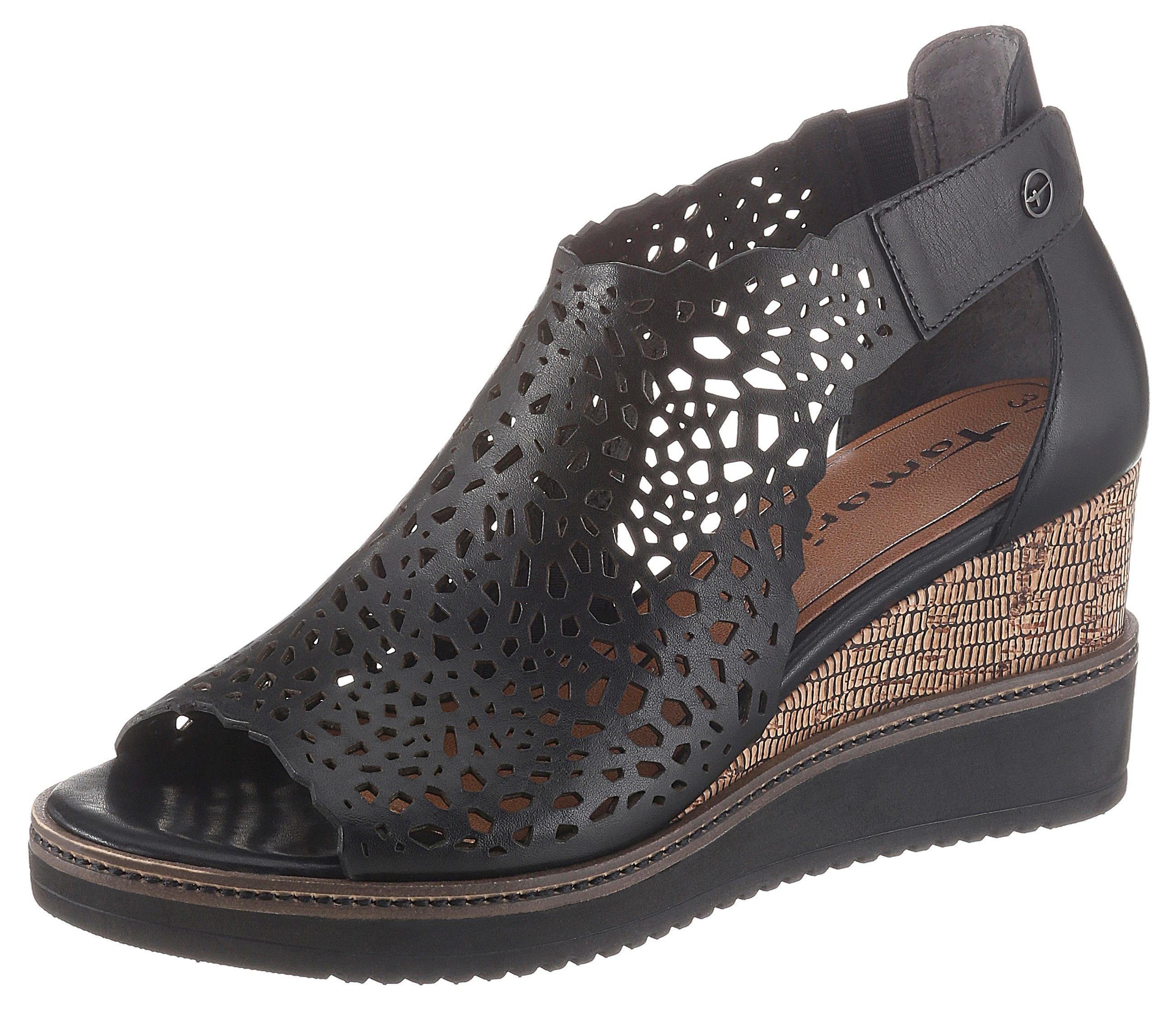 Tamaris »Alis« Sandalette mit modischem Lasercut | OTTO alis sandalen von tamaris