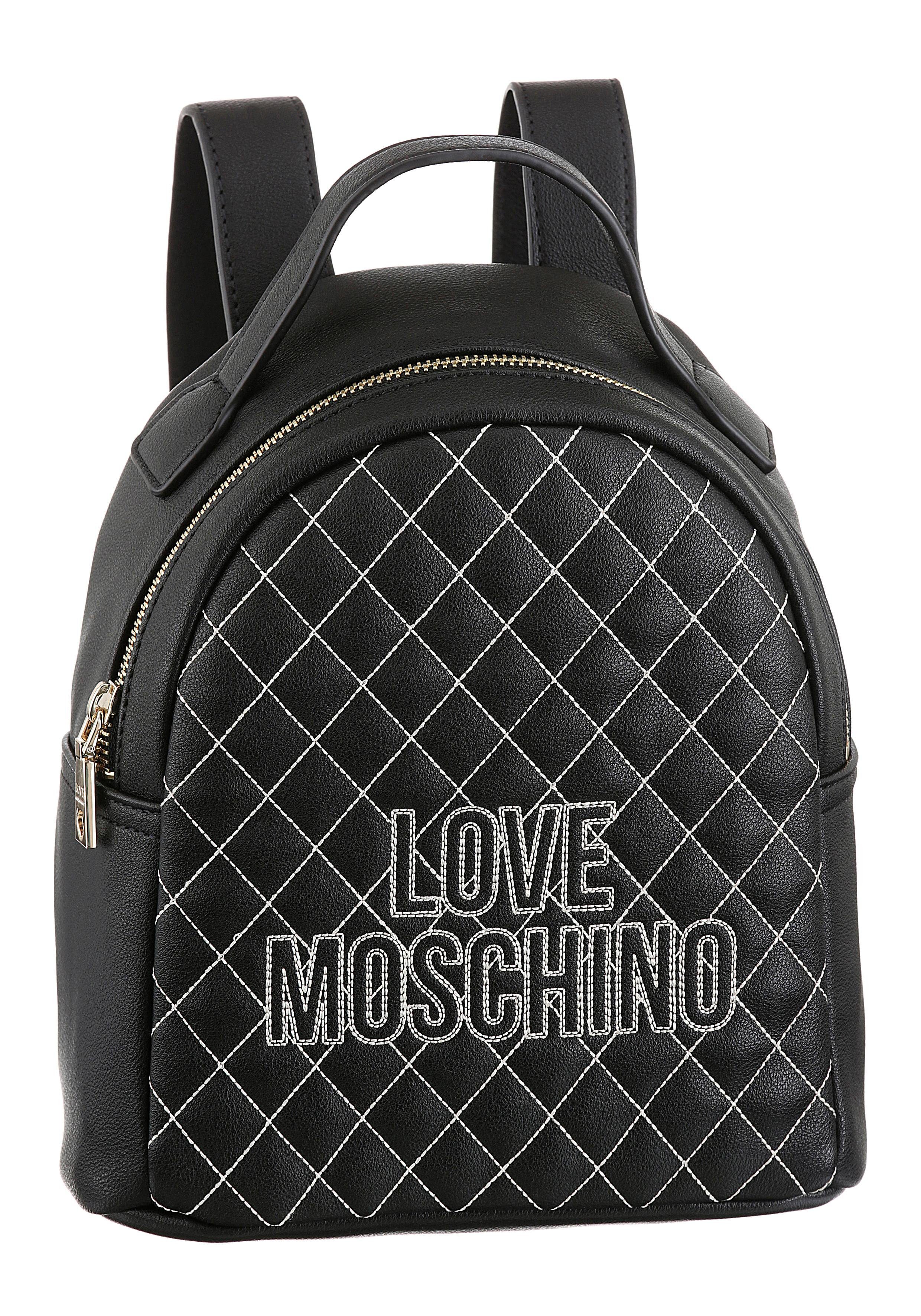 LOVE MOSCHINO Cityrucksack, Aus schickem Lederimitat mit Ziersteppung online kaufen OTTO