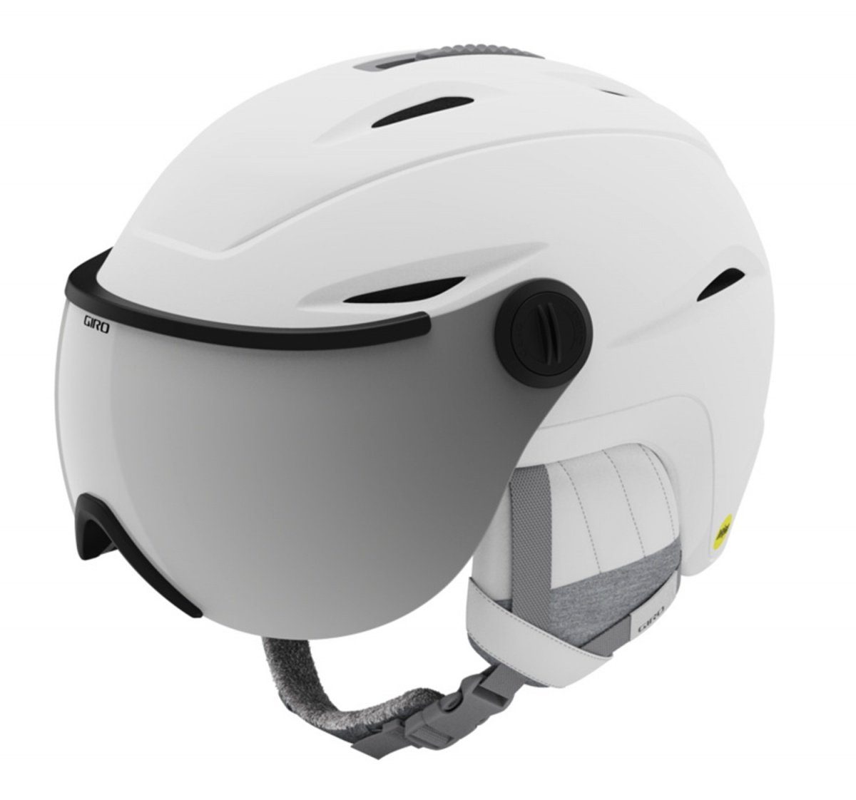 Skihelm Giro Essence Mips Damen Skihelm Snowboardhelm white silver 240133