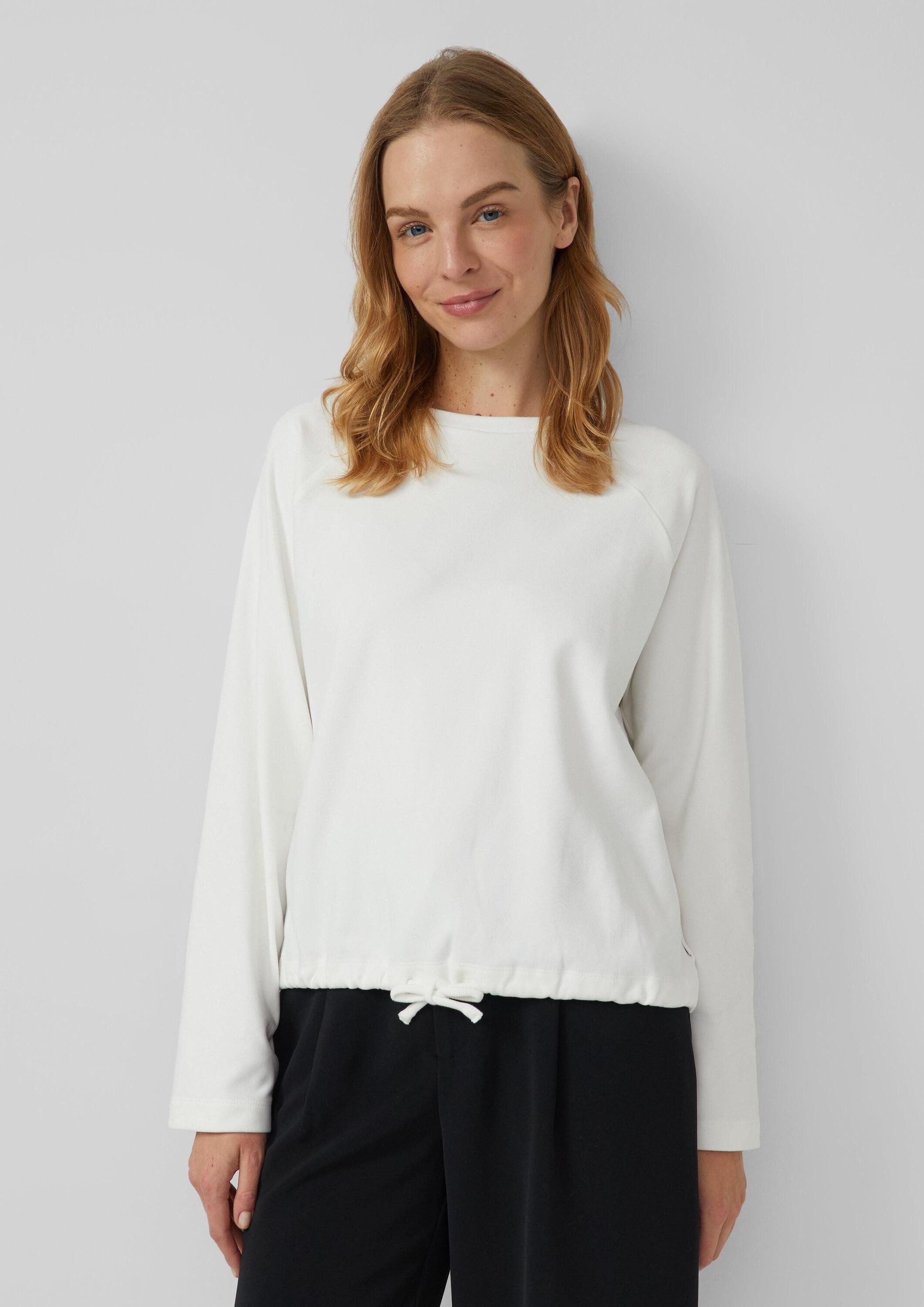 s.Oliver Sweatshirt Sweatshirt Weiches Sweatshirt mit Bindedetail