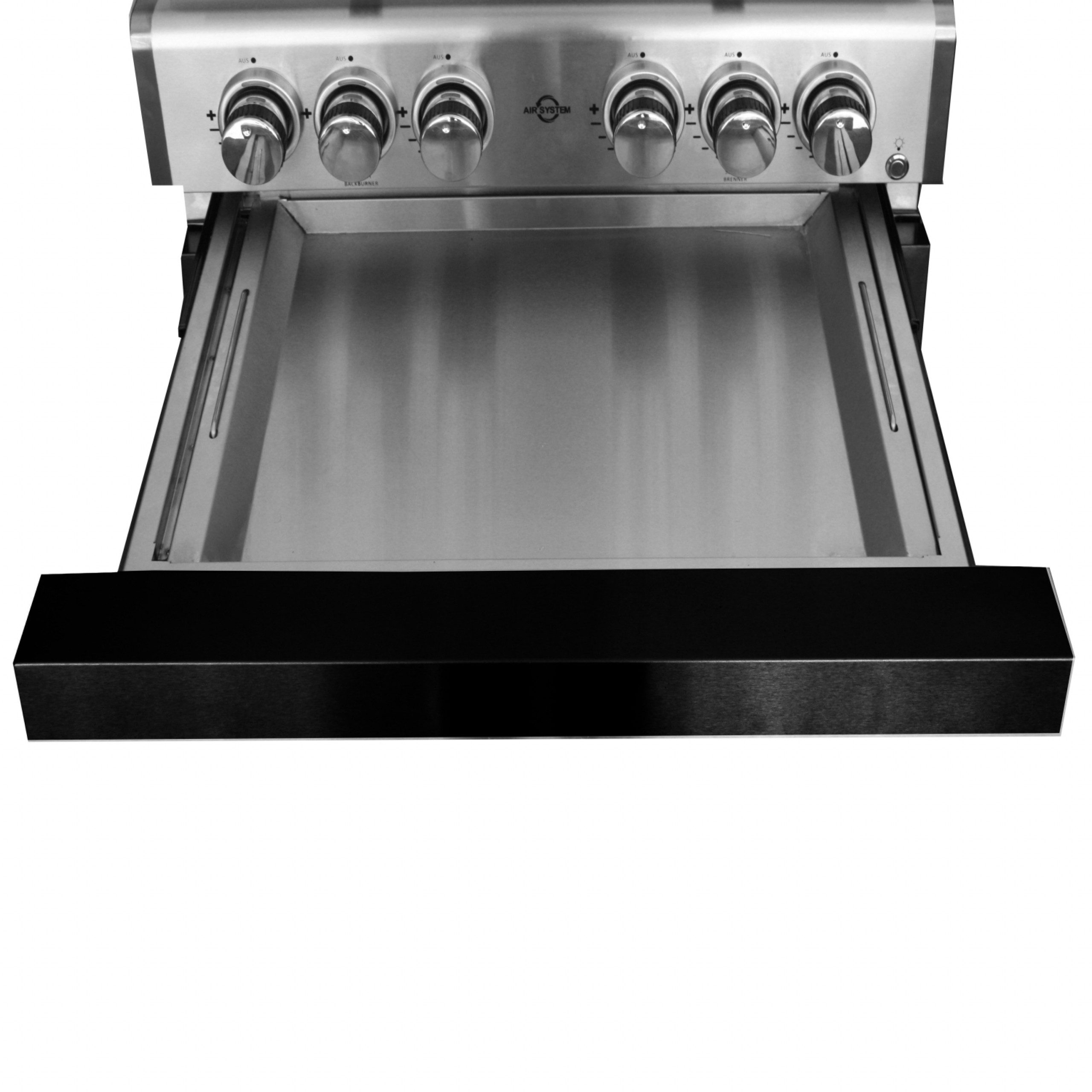 All Grill Gasgrill ALLGRILL Fettschublade mit Teleskopauszug Schwarz für Gasgrill