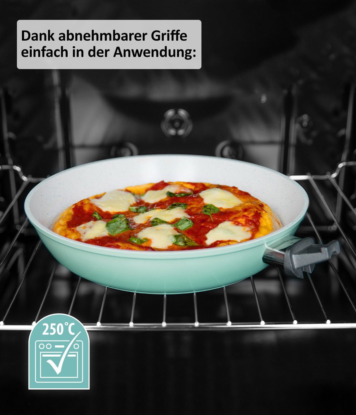 Genius Bratpfanne Cerafit Revolution Pfanne 28 CM, antihaftbeschichtet Induktion, Aluminium (Set, 28 cm Pfanne, 28 cm Deckel), antihaftbeschichtet – Bild 5 von 5