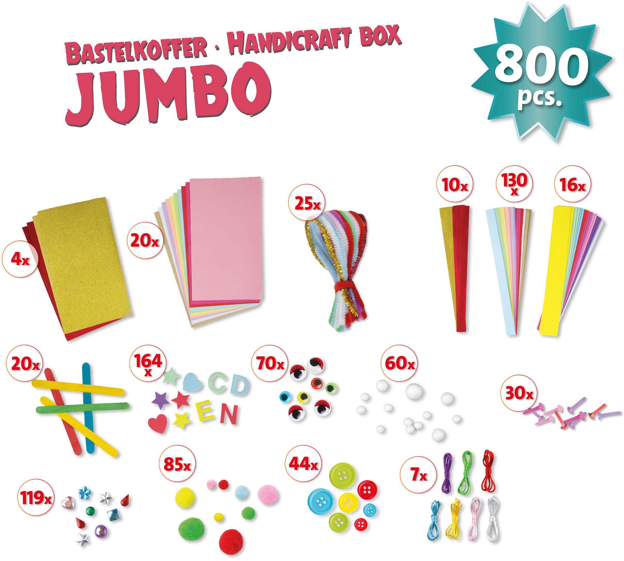 Lena® Kreativset Bastelkoffer Jumbo, pink