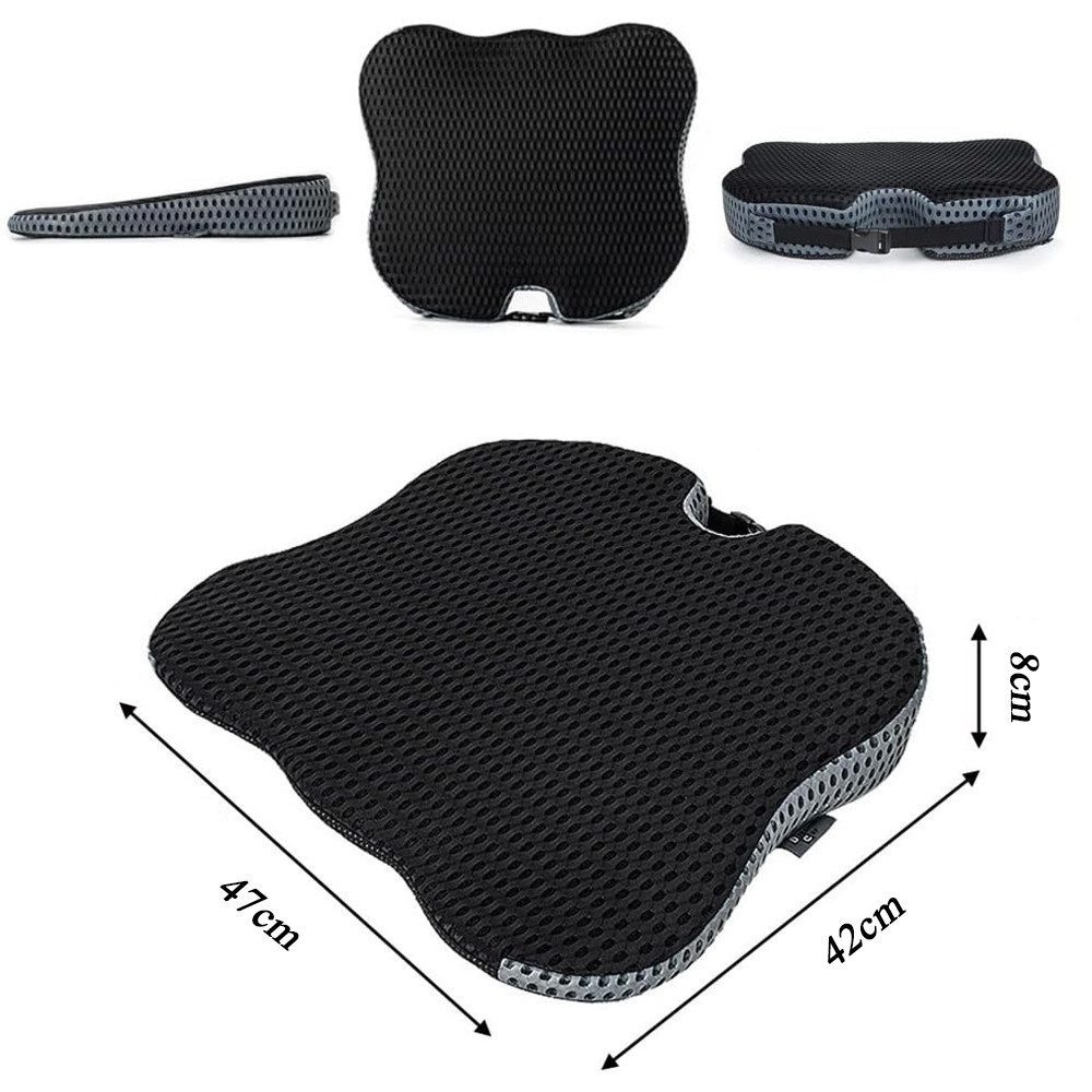 TUWENA Sitzkissen Rutschfestes Autositzkissen,Memory Foam Sitzkeilkissen,Keilkissen Auto, zur Sitzerhöhung & Haltungssupport,Rücken- und Ischiasschmerzen
