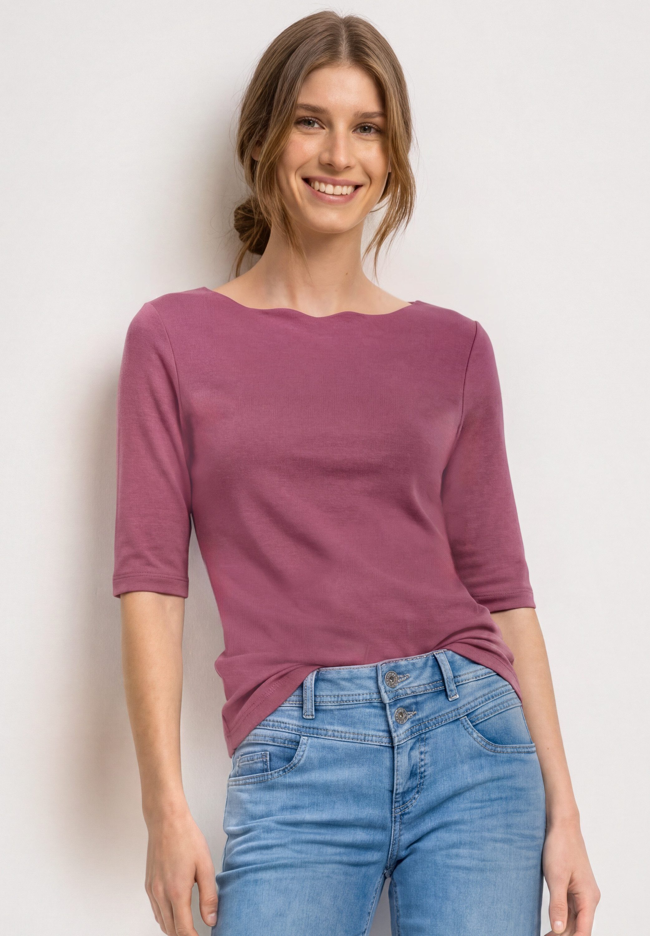 STREET ONE T-Shirt in Unifarbe