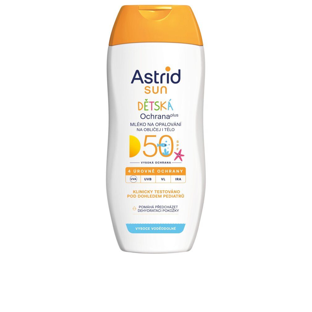 Astrid Sonnenschutzcreme Kinderlotion für Gesicht und Körper zum Bräunen SPF 50 Sun 200 ml