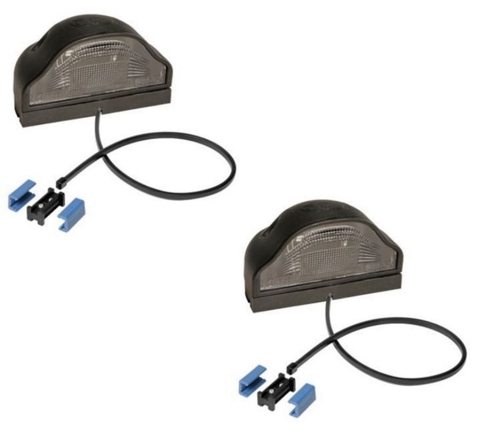 Aspöck Anhänger 2x Aspöck Regpoint Kennzeichenleuchte, DC Flachkabel 1,5m+DC Verbinder