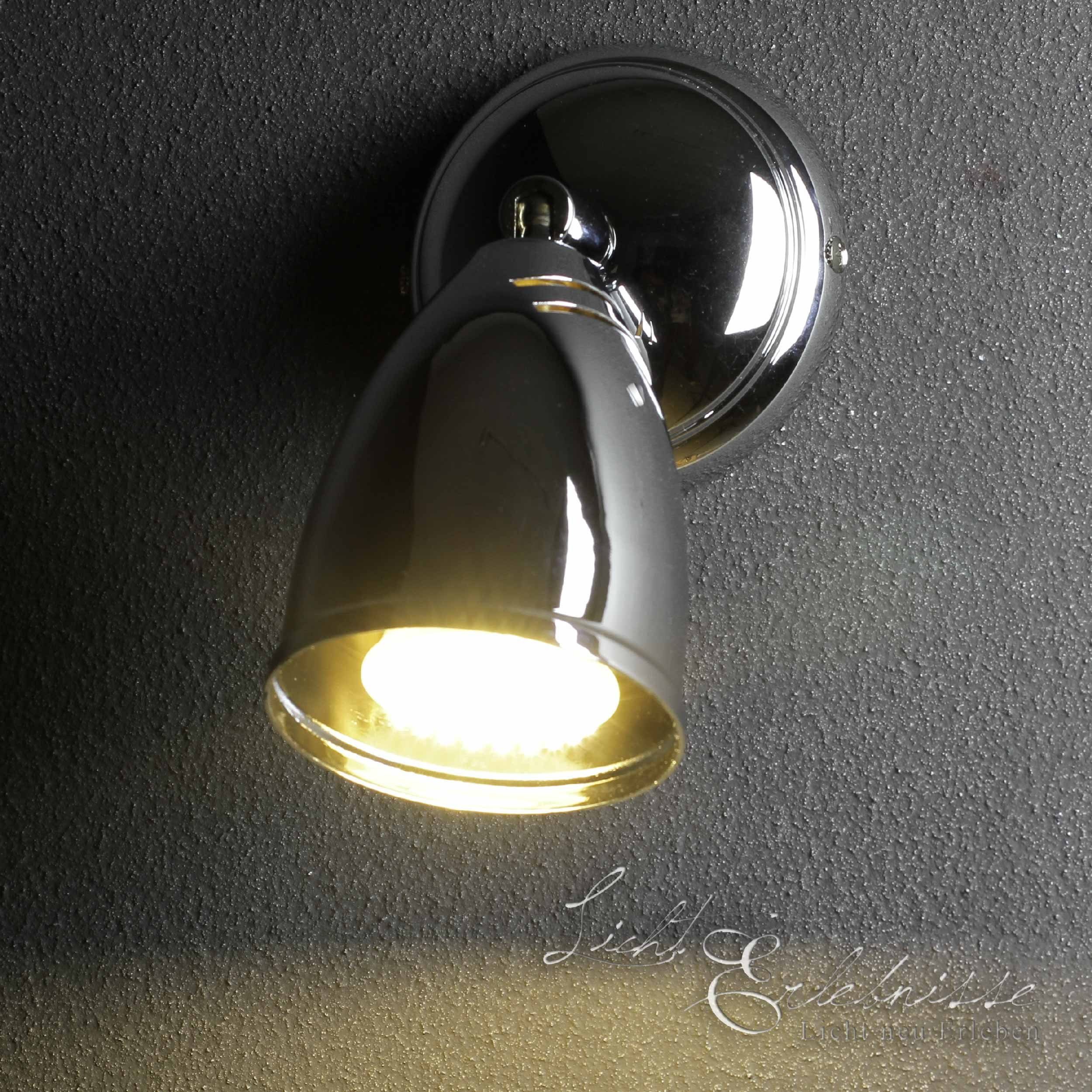 glänzend Licht-Erlebnisse Esszimmer Flur Deckenstrahler E27 Leuchtmittel, STOCCOLMA, ohne Silber Deckenlampe Wohnzimmer