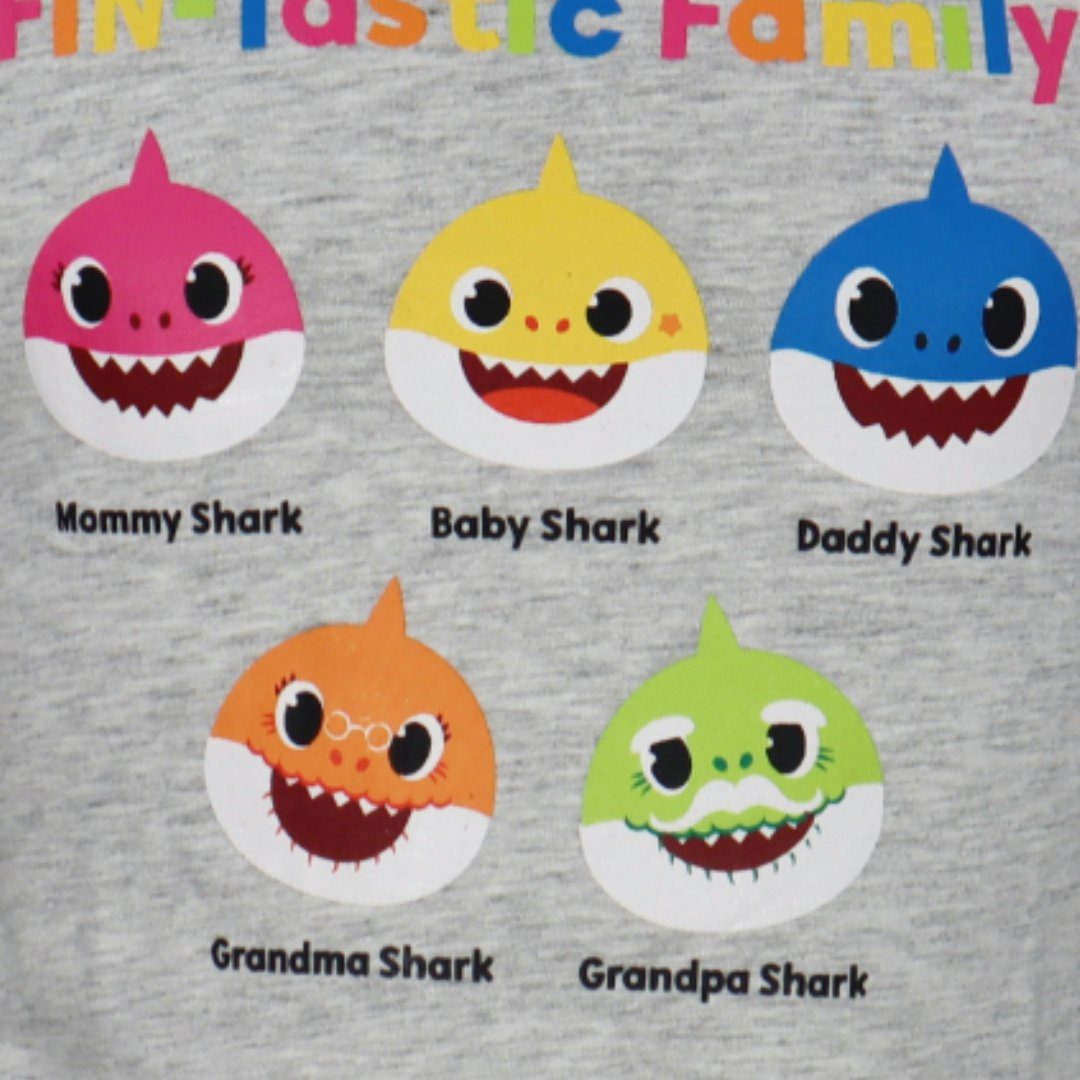Baby Hai Baby Baby Shark langarm Shirt Mädchen Shark Kinder Langarmshirt Grau