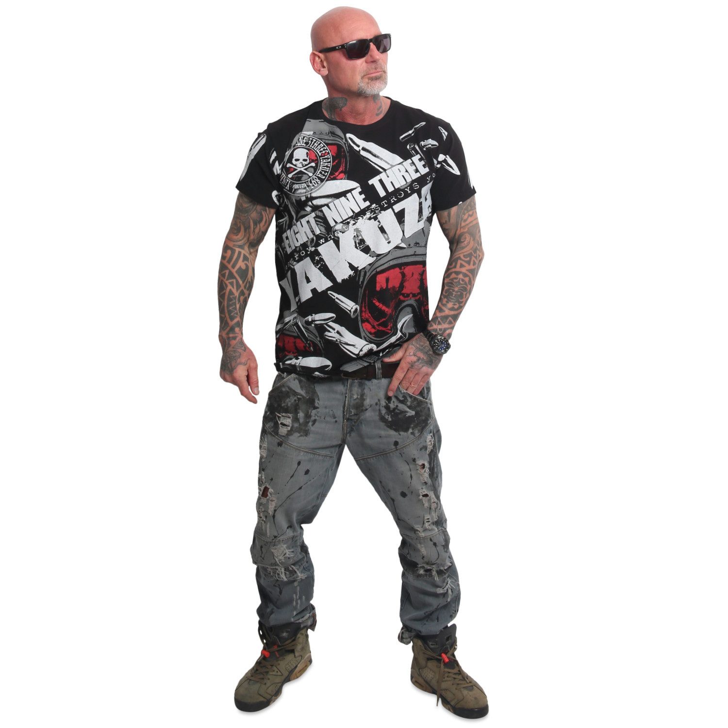 YAKUZA T-Shirt Danger Allover