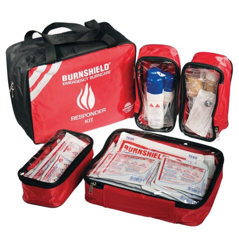 Burnshield Erste-Hilfe-Set Responder Kit in Nylon-Tragetasche, (schnellen und effektiven Versorgung von Brandverletzungen, 34 St), Umfassende Brandversorgung, Vielseitig einsetzbar