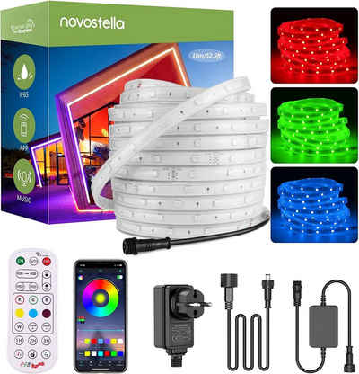 Novostella LED-Streifen »NTS51«, 16m RGB LED Stripe Lichterkette Außen Wasserdicht Lichtband Dimmbar