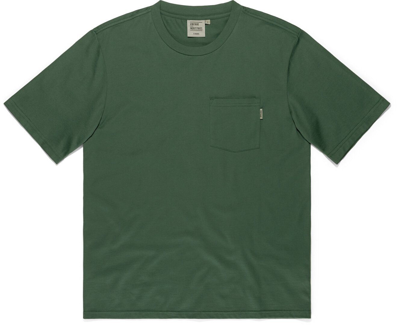 Pocket Vintage Kurzarmshirt Olive Industries T-Shirt Gray