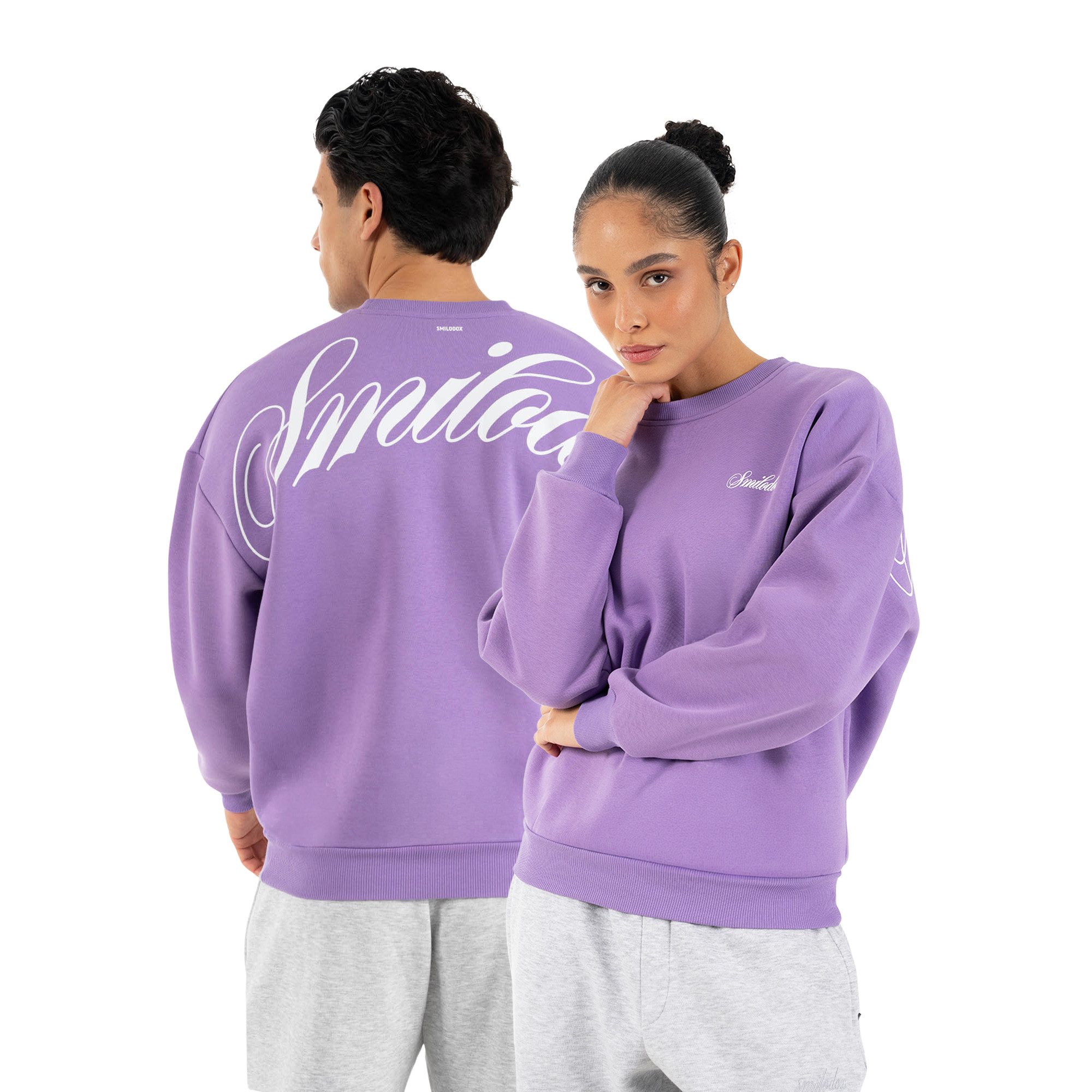 Smilodox Sweatshirt Feyd, Pullover Unisex Oversize Sweater mit Backprint & Logo weiches Material, Rippbündchen, Rundhals, Streetwear