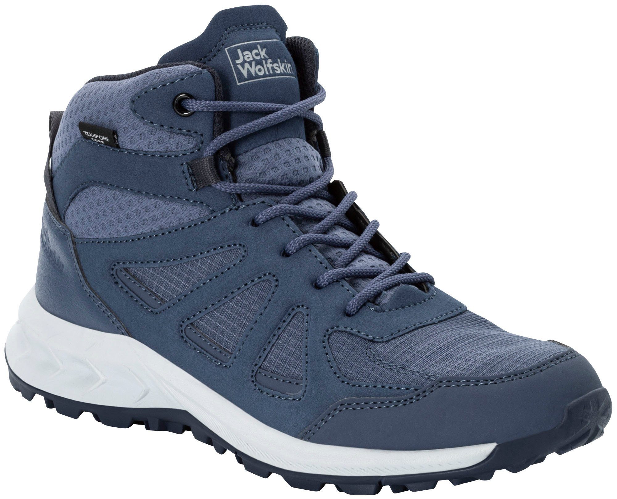 Jack Wolfskin WOODLAND 2 TEXAPORE MID W Wanderschuh wasserdicht, Trekkingschuh