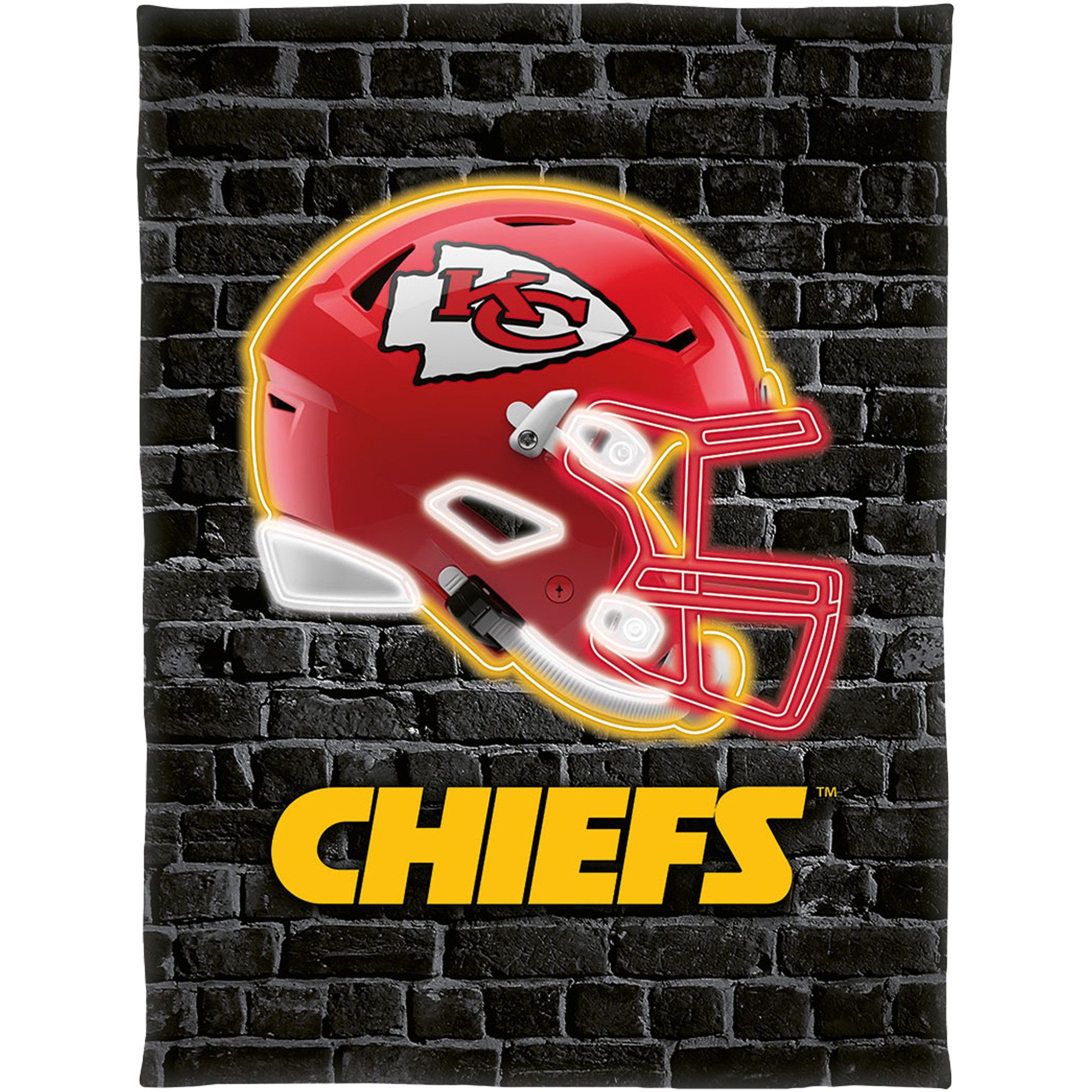 Wohndecke NFL Kansas City Chiefs Decke 150x200cm Wellsoft Kuscheldecke Wohndecke, BERONAGE, passend zur Bettwäsche, ideal für Sofa, Couch, Bett, Auto, Camping