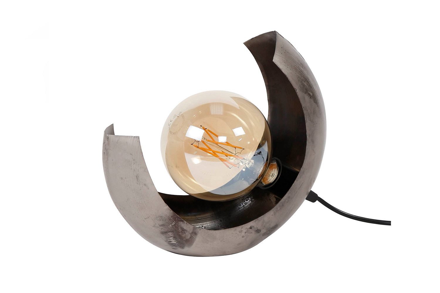 KAWOLA Tischleuchte LUAR, Tischlampe Metall silber günstig online kaufen