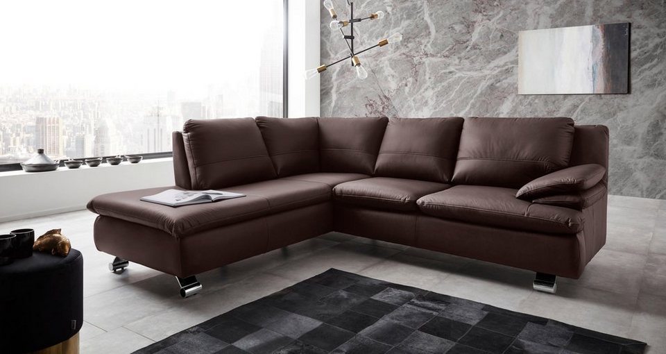 places of style ecksofa dover335 in echtleder otto