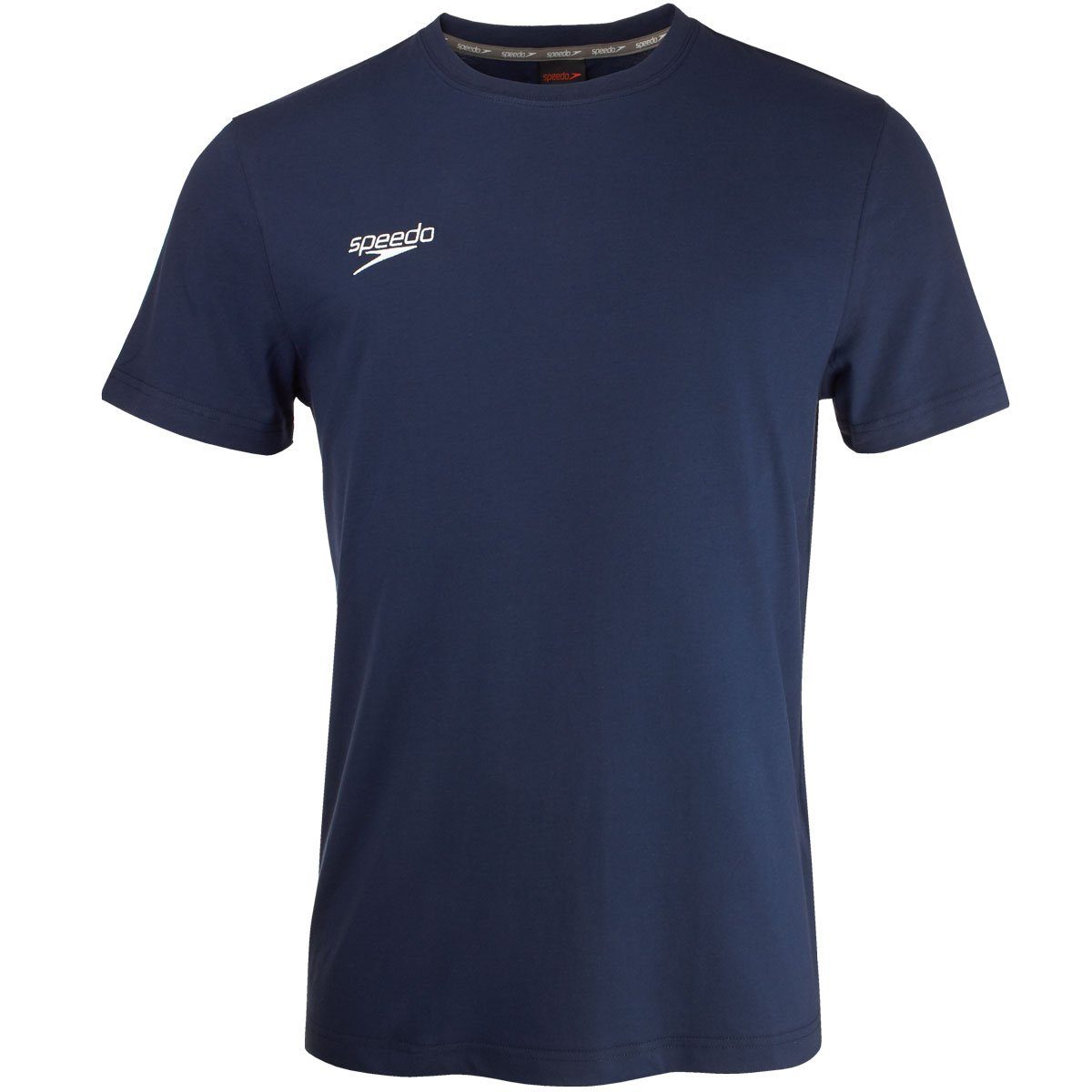 Team Core mit Logo, kurzarm, gesticktem navy 1 Rundhals-Ausschnitt, T-Shirt Stück Speedo (1-tlg)
