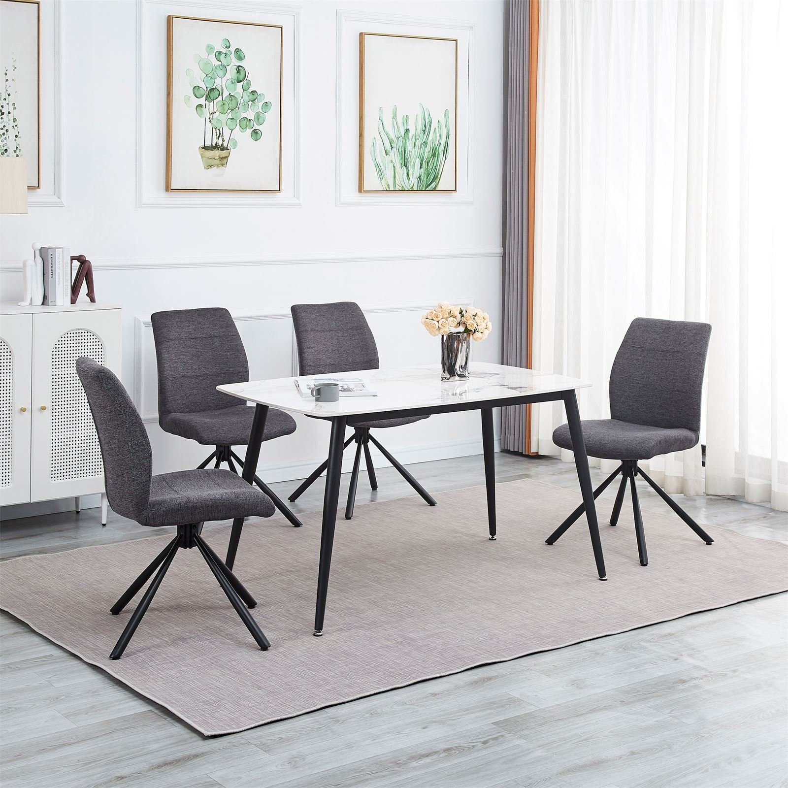 IDIMEX Esszimmerstuhl TAURUS (2 St), Polsterstühle drehbar mit Metallgestel günstig online kaufen